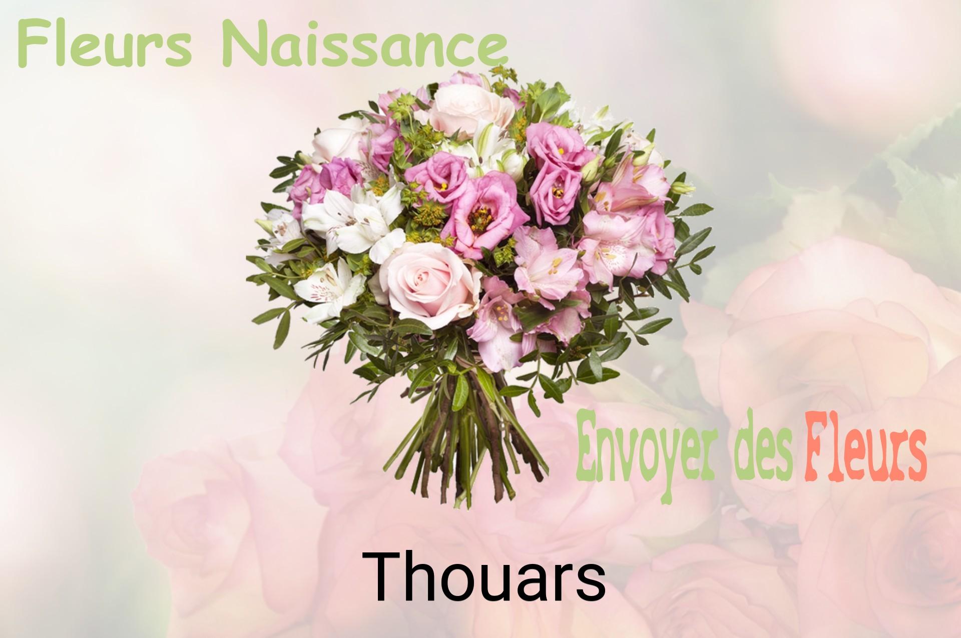 Bouquet de fleurs de naissance livré à Thouars