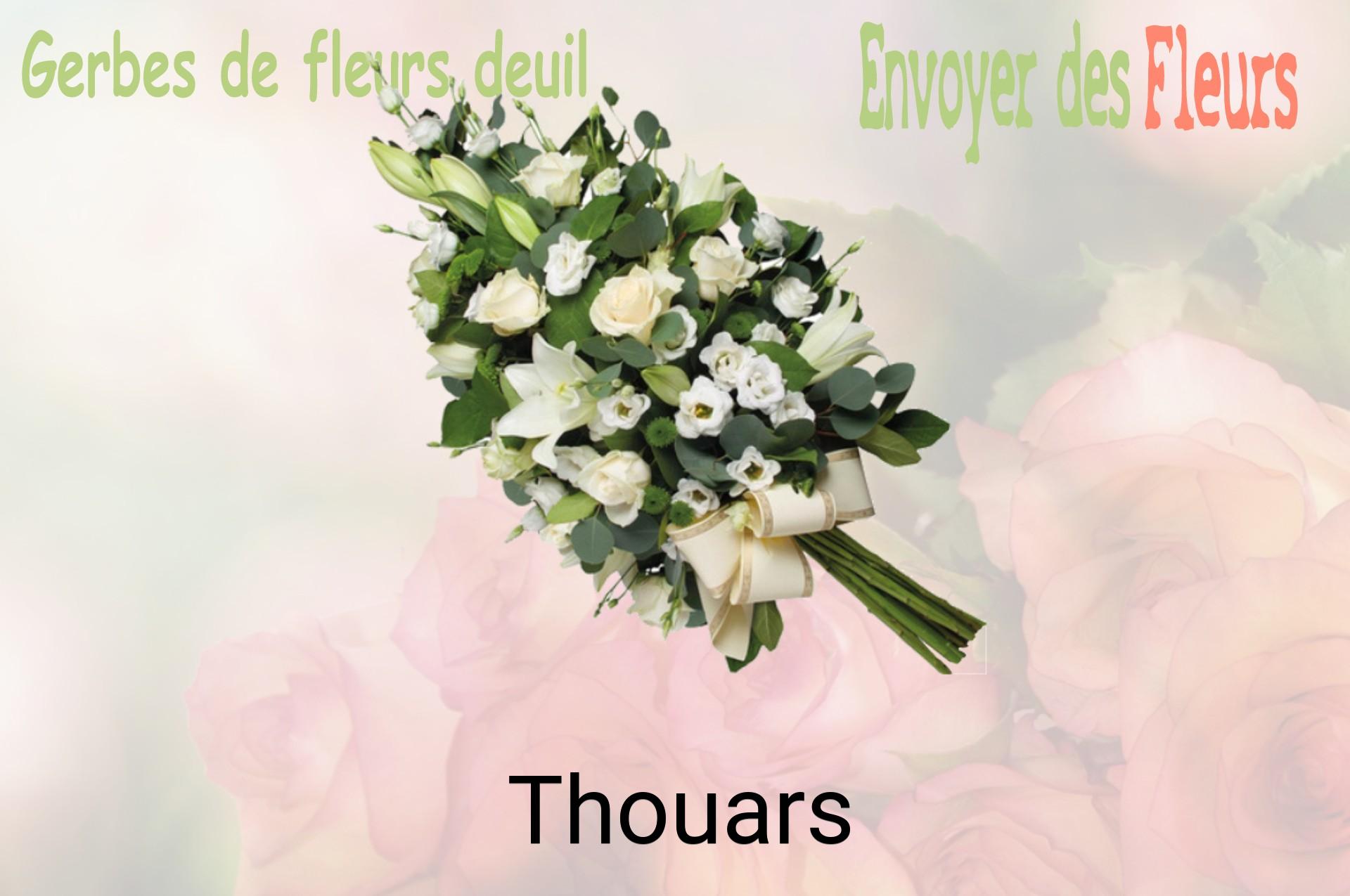 Gerbe de fleurs de deuil livrée à Thouars
